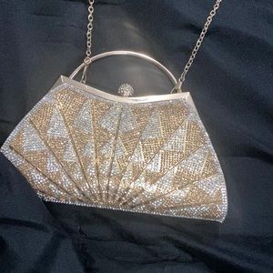 Amazon silver and gold crossbody bag
